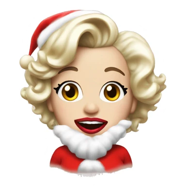 Marilyn Monroe as santa claus sticker