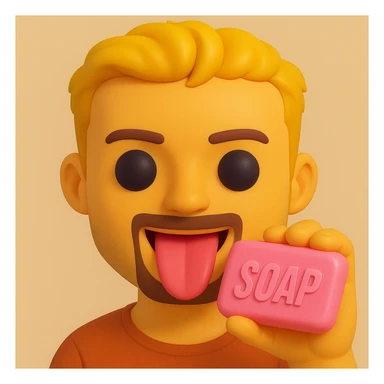 Add a pink soap in the hand of Tyler Durden. The original style is 3D emoji, which does not support editing, so use the general style editor while respecting the 3D emoji style look. sticker
