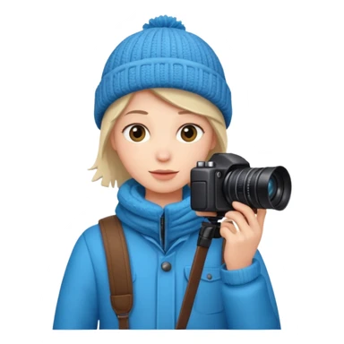 fotographer with winter clothes sticker