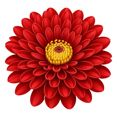 chrysanthemum flower red sticker