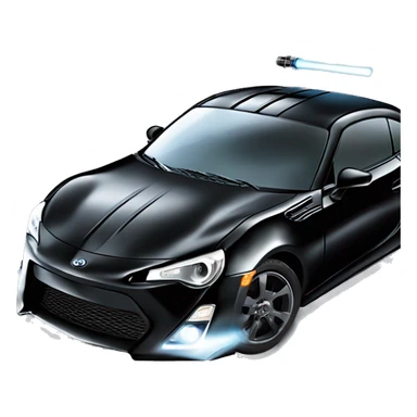 Fr-s Haunted Darth Vader’s ice cube race car with bright white headlights and glowing light saber bumpers  sticker