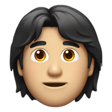 Marty McFly with black hair sticker