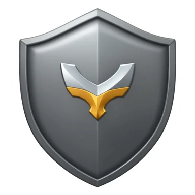 Steel gray shield with bicep flex icon sticker