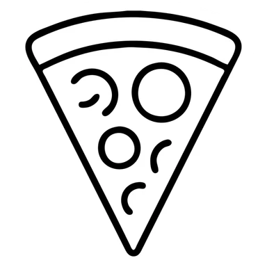 pizza, elegant, flat sticker