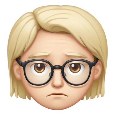 Triste pero con lentes sticker