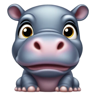 baby hippo that’s shiny with big eyes and mad sticker