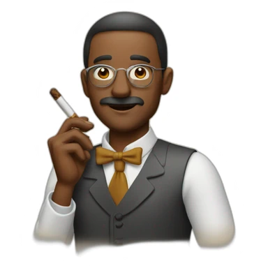 Man with cigar sticker