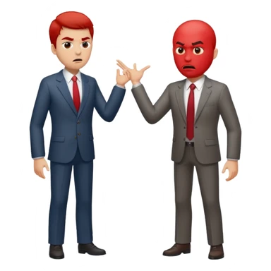 two men arguing full body sticker