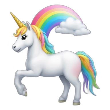 Licorne sur arc-en-ciel sticker