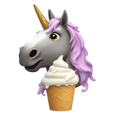unicorn eating ice cream sticker