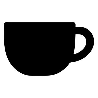 solid filled icon of a coffee cup sticker