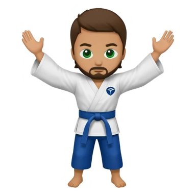 Karate Emoji with Seattle Seahawks Colors sticker