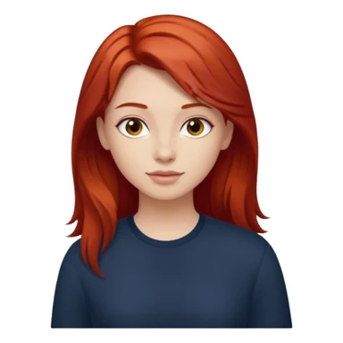 Red haired girl with white guy dark hair  romance sticker