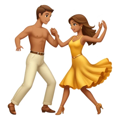 Couple dancing together romantically  sticker