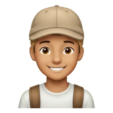 boy in cap smiling outdoors sticker