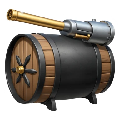 Smoking barrel of a gun sticker