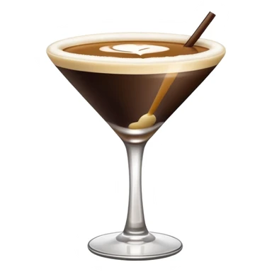 espresso martini with foam no straw sticker