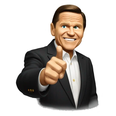 Kenneth Copeland pointing forward  sticker