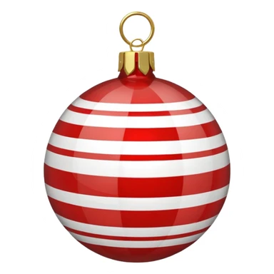 A Red Striped Ornament sticker