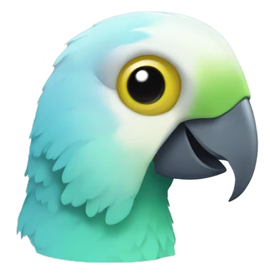 robot parakeet head sticker