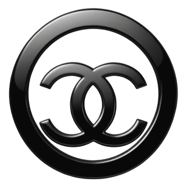 Chanel symbol triple black sticker