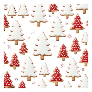 Christmas girly wallpaper with trees cookies chilling all in red colour sticker