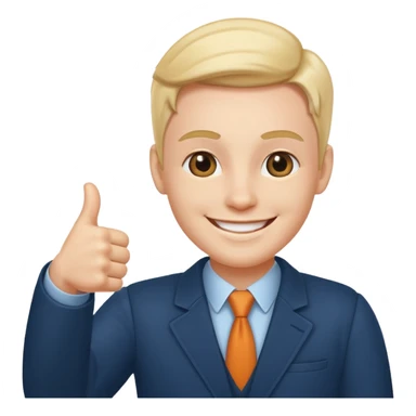 persona elegante che fa pollice sticker