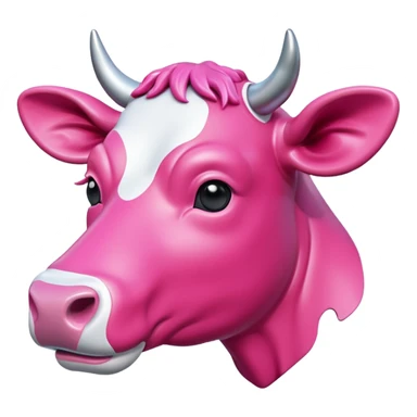   jeff koons style vinyl pink girl cow sculpture  sticker