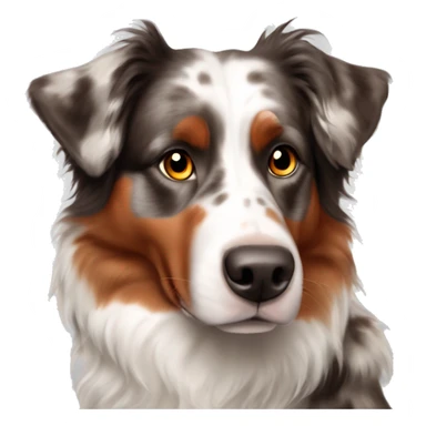 red merle australian shepherd with brown eyes sticker