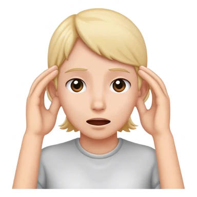 Covering ears because of noise  sticker