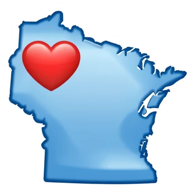 The state of minnesota with a heart inside of it sticker