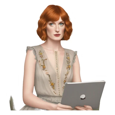 florence welch meets taylor swift journaling session sticker