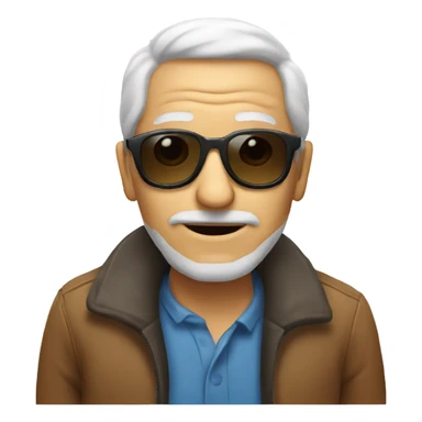 old man with sunglasses outdoors sticker