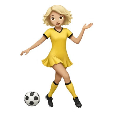 Soccer Player dance in yellow dress sticker