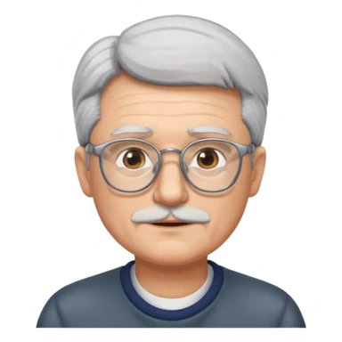 Silver haired dad with glasses sticker