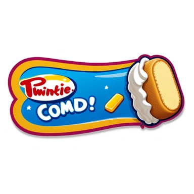 Twinkie with frosting coming out of the bottom with a good girl baner￼ sticker