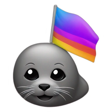 seal with lesbian flag sticker