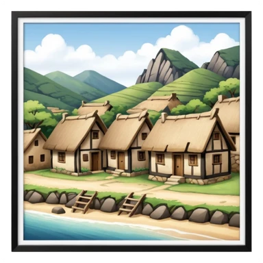 old times primitive houses sticker