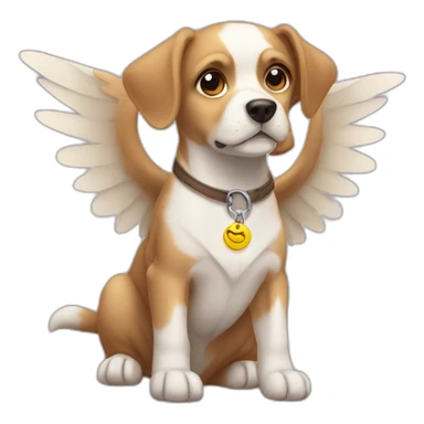 dog have wings sticker