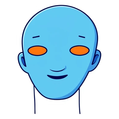 stupid blue face sticker
