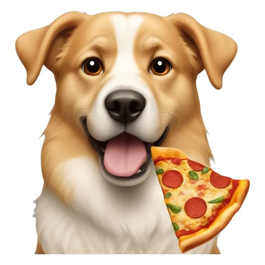 Dog eat pizza sticker