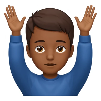 so i want to show a context sentence "what do you think"
a boy with both hand up and tilt head , showing i dont you sticker