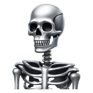 Skeleton made out of chrome ￼ sticker