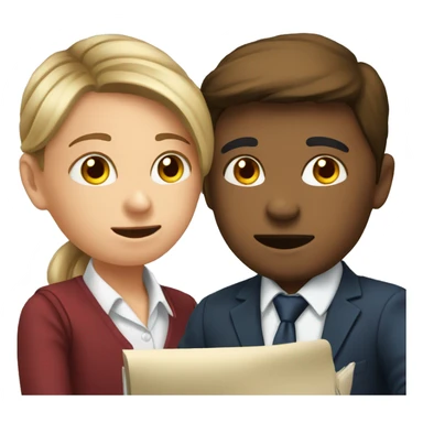 3 European students distract lesson sticker