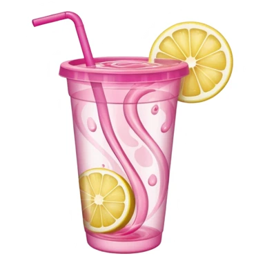 pink lemonade in a plastic cup sticker