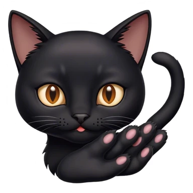 Face palm black cat  sticker