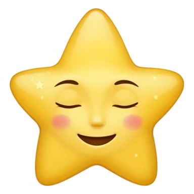 A star emoji smiling softly and eyes closed sticker