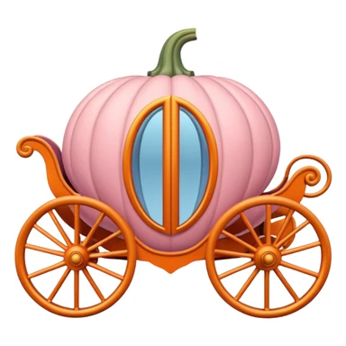 Conderella pumpkin carriage pastel pink orange sticker