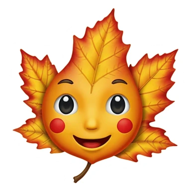 Make the background transparent and have a fall leaf with a face that is saying yes or holding a sign saying yes sticker