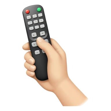 hand holding a remote control sticker